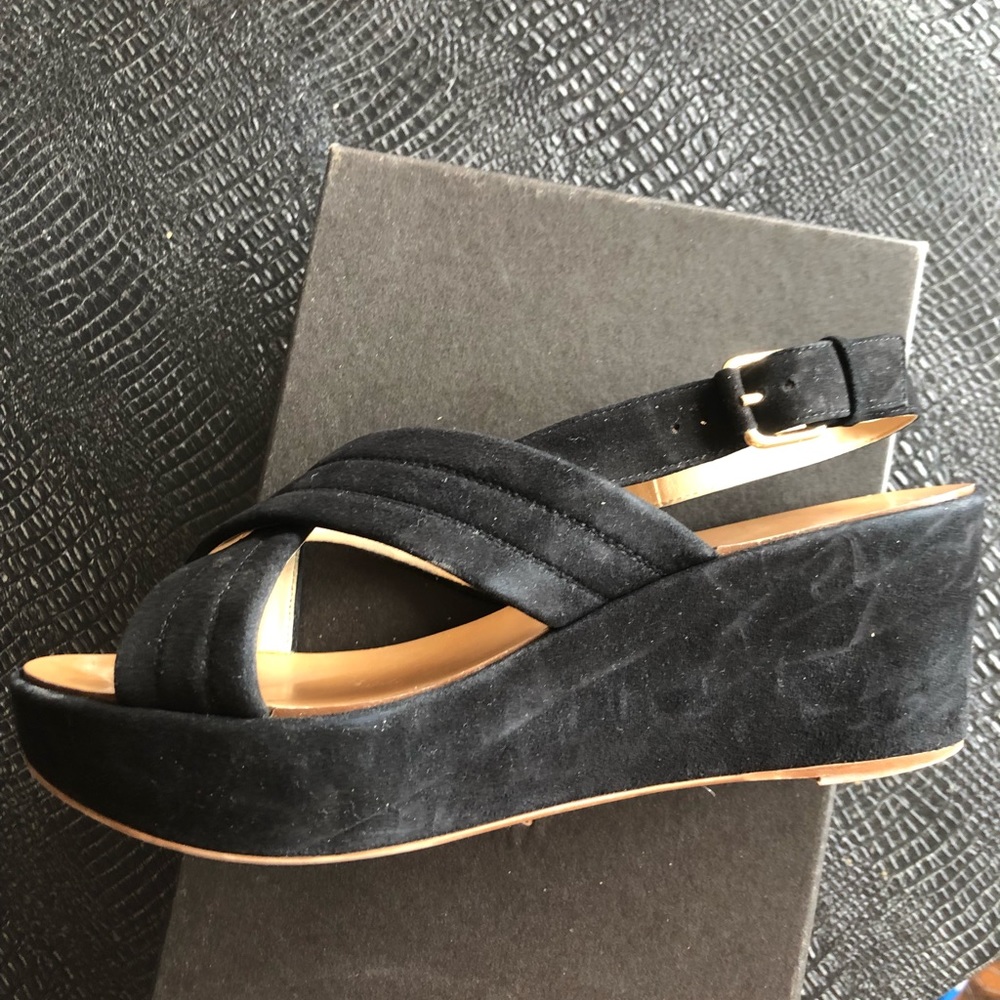 J. Crew Marci Suede Wedge Sandals size 9